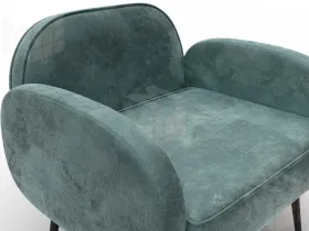 Кресло Лига-086 ( велюр NUVOLA 73 серо-бирюзовый )