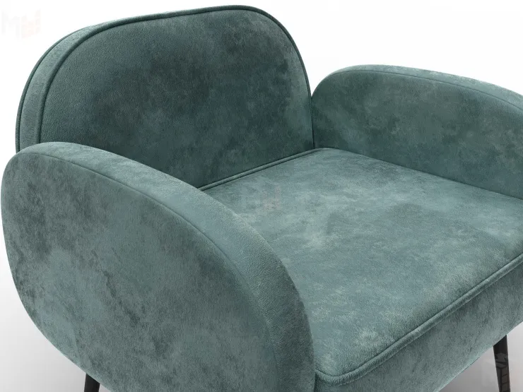 Кресло Лига-086 ( велюр NUVOLA 73 серо-бирюзовый )