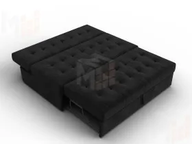 Диван прямой Лига-107 (140) ( SEVEN 35 черный )