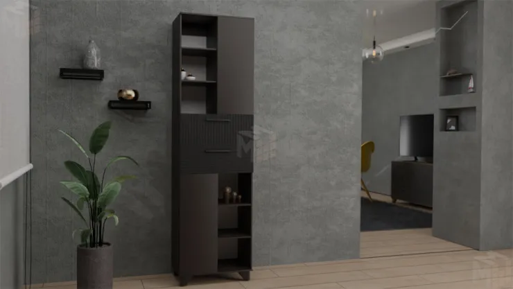 Пенал Копенгаген (венге/черный матовый)