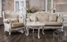 Диван Натали 3х местный белый глянец