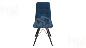 Стул Аспен К3 Черный муар, Велюр Confetti Blue