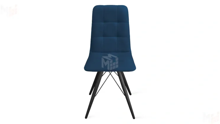 Стул Аспен К3 Черный муар, Велюр Confetti Blue