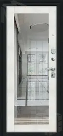 Входная металлическая дверь Флэш с зеркалом Bianco Veralinga