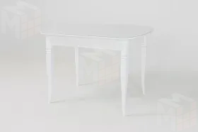 Стол раскладной Хоста с резными опорами Белый