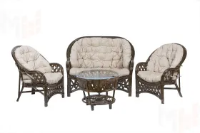 Комплект Черчилль (Рузвельт) с 2-х местным диваном и круглым столом