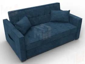 Диван прямой Лига-104 (140) ( BRUT 11 синий )