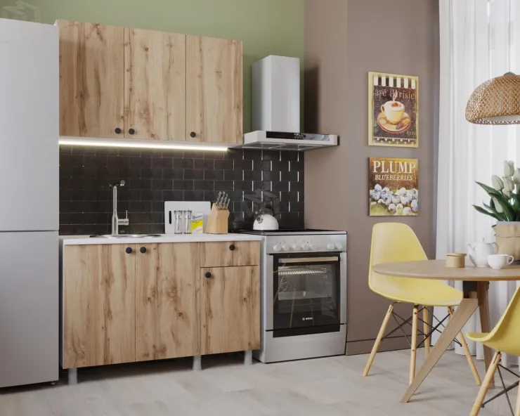 Кухня НК-мебель Деми 1200 Дуб вотан