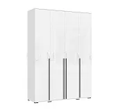 Шкаф Норд 4-х створчатый (белый/белый глянец)