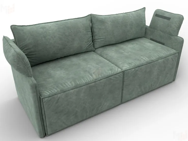 Диван прямой модульный Лига-106 ( BRUT 08 зеленый )