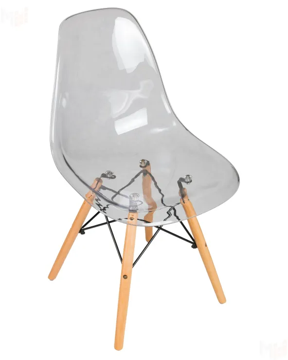 Стул обеденный DOBRIN DSW CASPER (ножки светлый бук, цвет прозрачный)