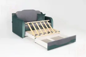 Диван Джонни-2 Лекко Теал/Лекко Графит