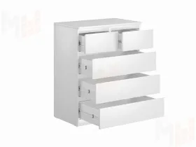 Комод Мальта 5 ящиков (белый)