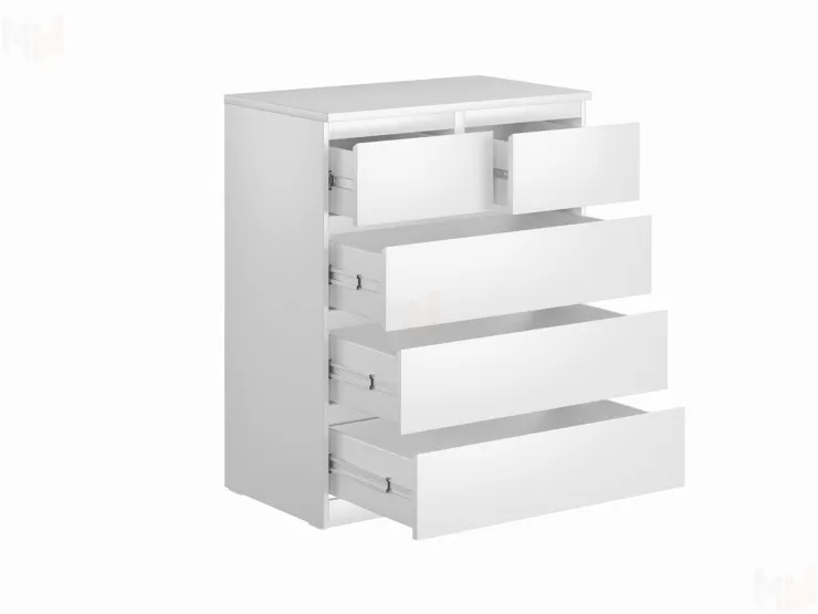 Комод Мальта 5 ящиков (белый)