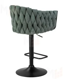 Стул барный DOBRIN LEON (зеленая ткань (LAR 275-23))