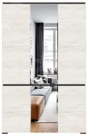 Шкаф ГРЕТТА 4С2ЗР  Дуб Крафт белый