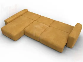 Диван угловой Лига-066 НПБ Лонг угол левый ( BRUT 10 желтый )