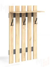 Вешалка Мини-Лайт МЛ-3 Дуб крафт золотой/графит