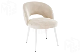 Стул Моли пломбир (велюр)/белый