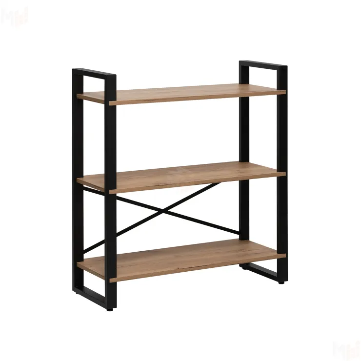 Стеллаж Leset Стилвуд 133 (Чёрный/Дуб крафт золотой)