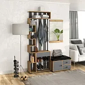 Прихожая Мини-Лайт Вариант 1 Дуб крафт золотой/графит