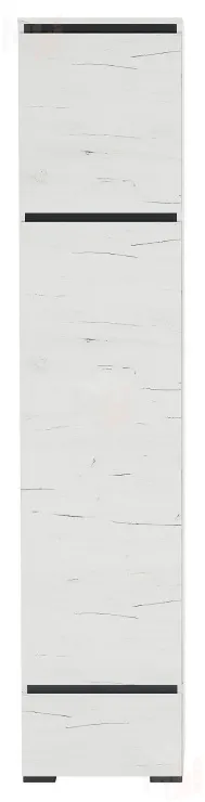 Пенал с ящиком  ГРЕТТА Д2С1Я  Дуб Крафт белый-Антрацит