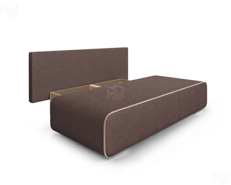 Диван еврокнижка Марк  рогожка шоколад + кордрой бежевый