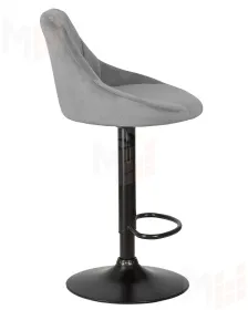 Стул барный DOBRIN LOGAN BLACK (серый велюр (MJ9-75))
