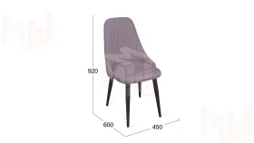 Стул Франк (конус) исп. 2 - ДП2-30 Графит/Микровелюр  Catania Lavender (лавандовый)