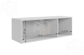 Антресоль трехдверная Зефир 119.01 белое дерево/пудра розовая (эмаль)