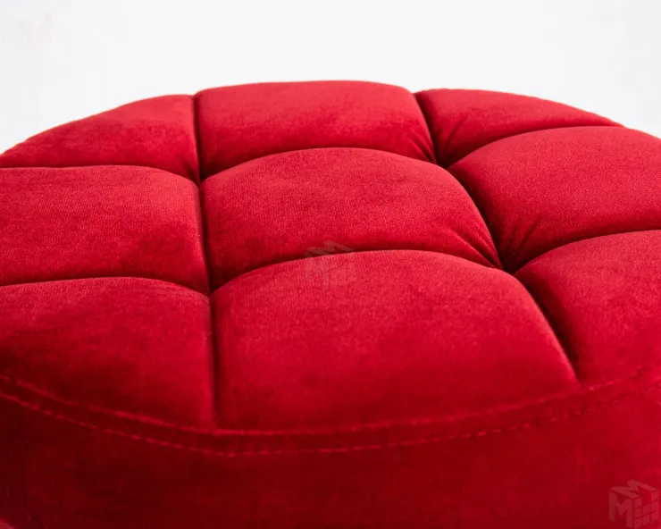 Табурет барный DOBRIN BRUNO BLACK (бордо велюр (MJ9-43))