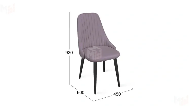 Стул Франк (конус) исп. 2 - ДП2-30 Графит/Микровелюр  Catania Lavender (лавандовый)