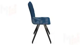 Стул Аспен К4 Черный муар, Велюр Confetti Blue