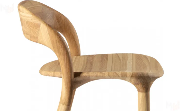 Стул полубарный деревянный из массива дуба Соул  Дуб натуральный