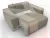 Кресло Лига-036 НПБ ( GRIFON 04 бежевый )