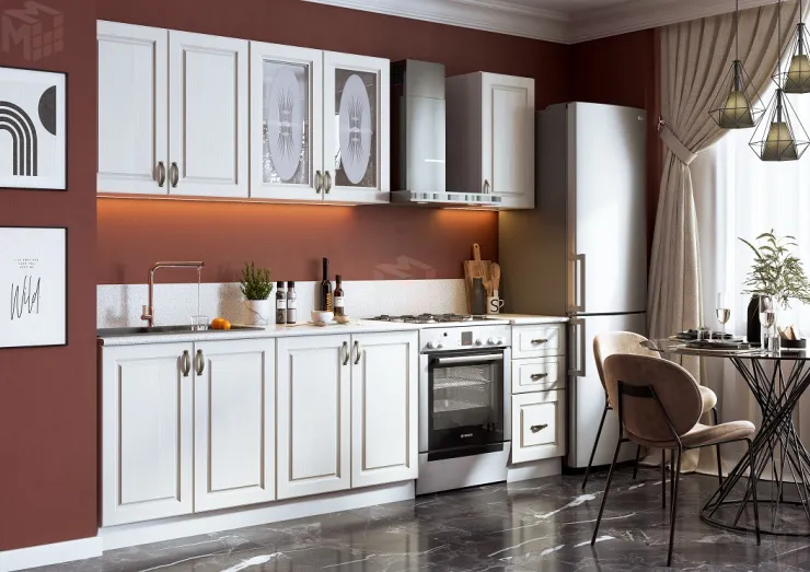 Кухня Констанция МДФ 2,0 компоновка №1 (сандал)