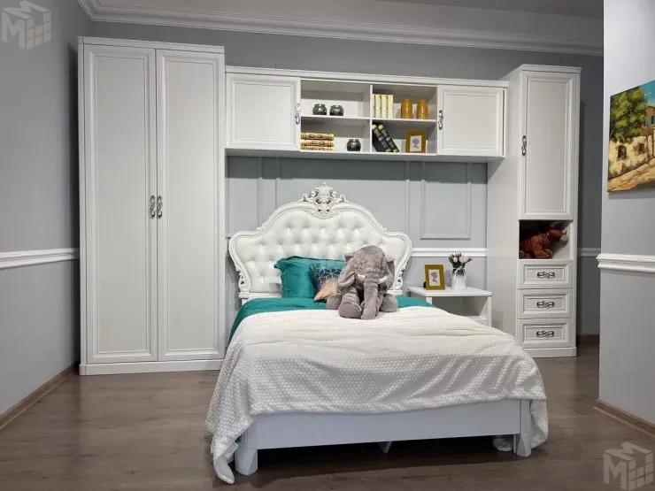 Шкаф детский Мишель 2-ств без зеркал белый матовый