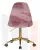 Офисное кресло для персонала DOBRIN MONTY GOLD (розовый велюр (MJ9-32))