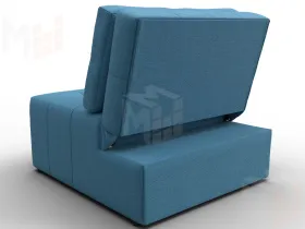 Кресло-кровать Лига-107 (80) ( Амур 10 голубой )
