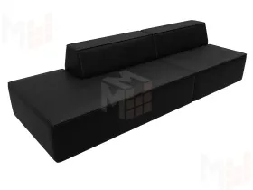 Диван прямой модульный Монс Модерн левый ( GRIFON 18 черный )