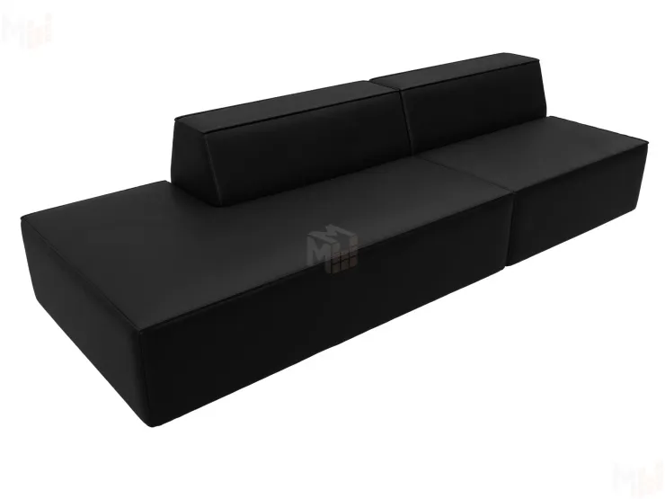 Диван прямой модульный Монс Модерн левый ( GRIFON 18 черный )