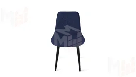 Стул OSCAR Черный муар, Велюр L005 синий