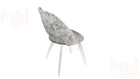 Стул Сириус тип 1 Белый матовый / тк. №122 / тк.120