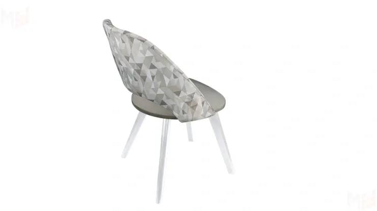 Стул Сириус тип 1 Белый матовый / тк. №122 / тк.120