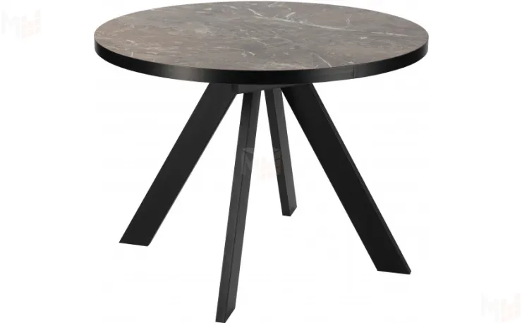 Стол раскладной Монти Лофт D100 Рускеала/Черный