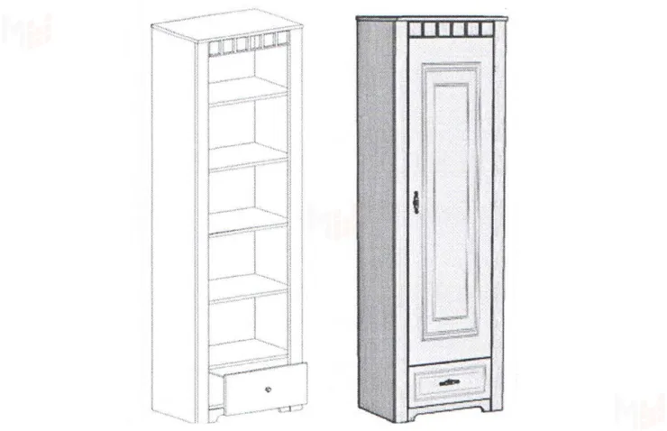 Шкаф однодверный Прованс