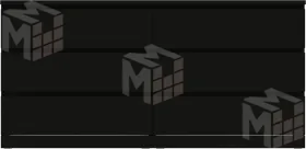 Комод Варма 6Д ясень черный