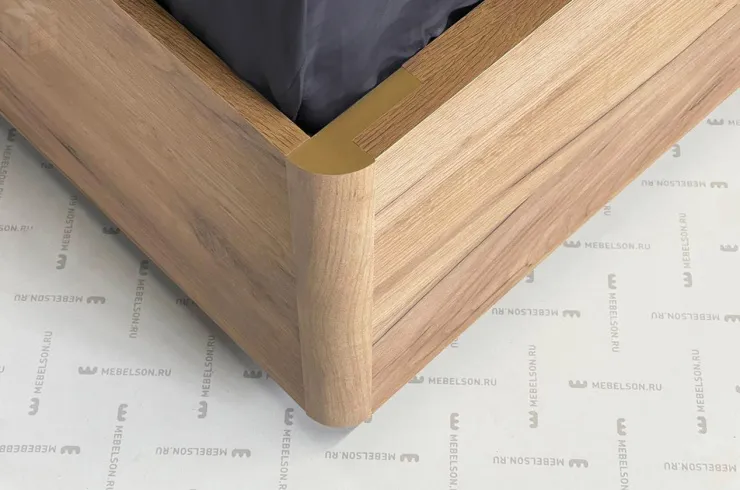 Кровать Адам с подъемным механизмом 160х200 дуб крафт золотой/белый (экокожа)