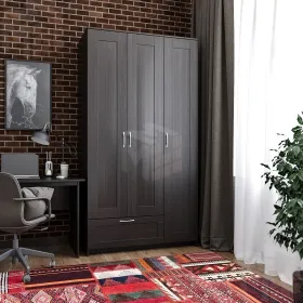 Шкаф Сириус 3 двери 1 ящик, венге (высота 220 см)