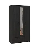 Шкаф Сириус 3 двери с зеркалом 1 ящик, венге (высота 220 см)